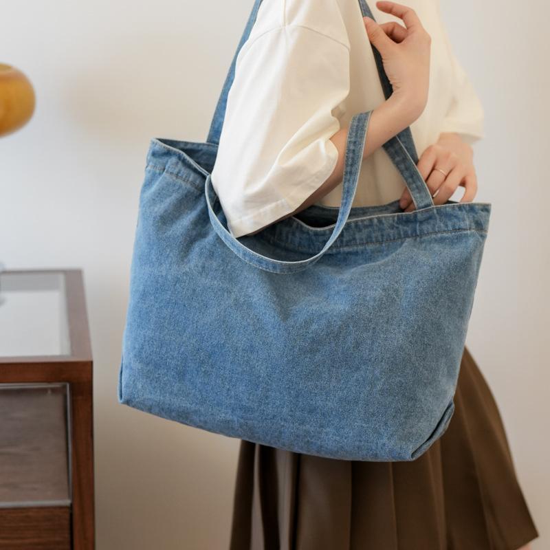 デニムバッグ キャンバス トートバッグ レディース A4 大容量 軽量