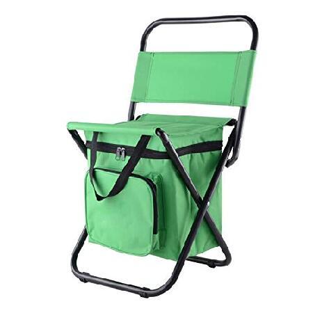 アウトドアチェア特別価格UNISTRENGH Outdoor Folding Fishing Chair Portable Camping Stool Foldable Chair with Double Layer Oxford Fabric Cooler Bag for Fishing 並行輸入