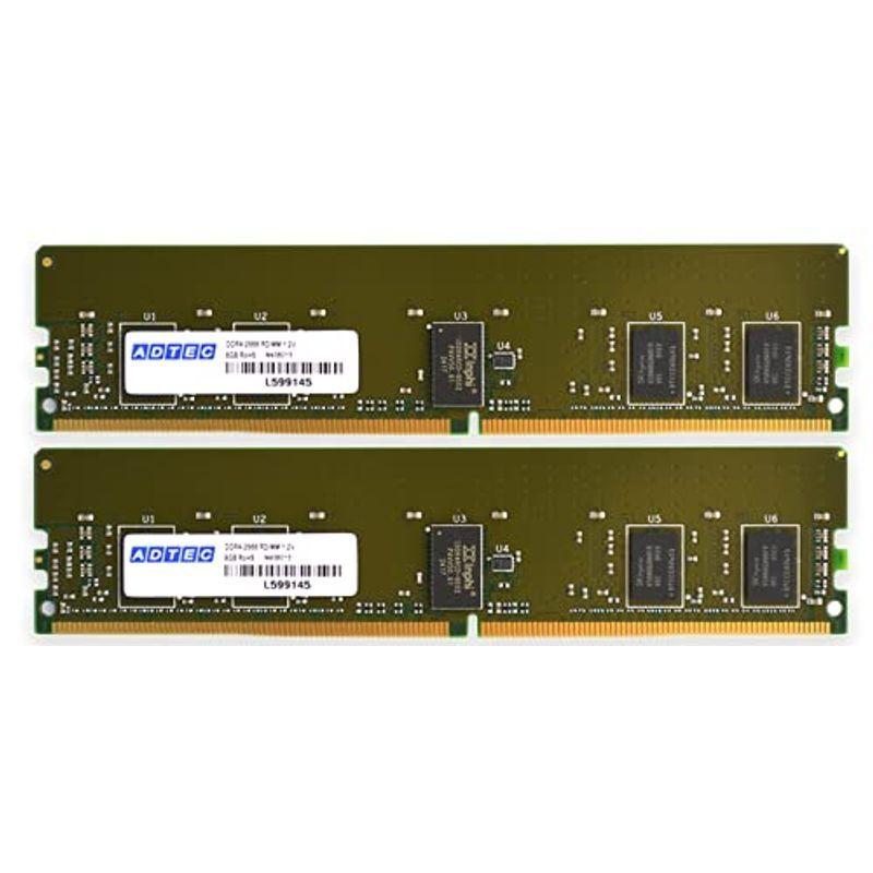 アドテック DDR4-2400 Registered DIMM (RDIMM) ECC 16GB×2枚 シングル