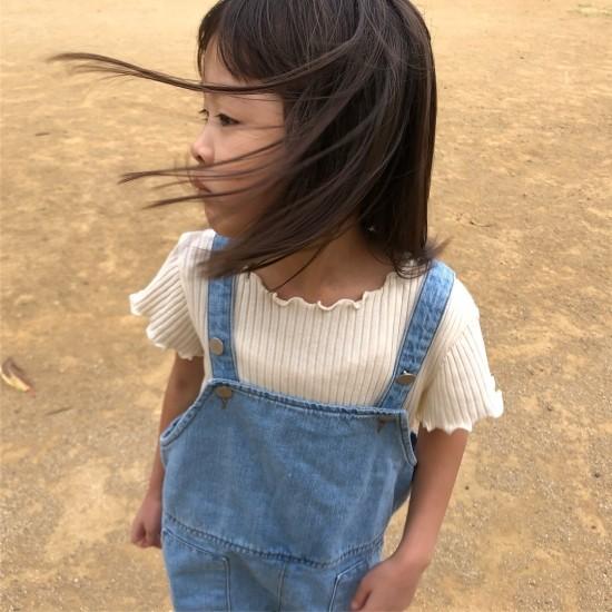 キッズ サマーデニムサロペット ジュニア服 ボトムス ハーフパンツ デニム ベビー 女の子 男の子 ゆったり ブルー 80 90 100 110 1 Kp0007 Ranie 通販 Yahoo ショッピング