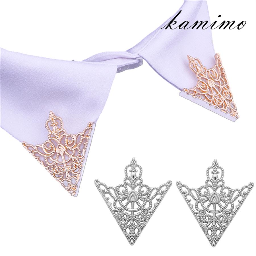 kamimo』 ブローチ 襟飾り お洒落 ピンブローチ 4個セット シルバー