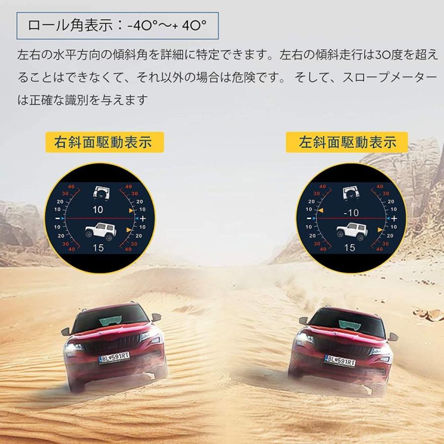 車の傾斜計 Hudヘッドアップディスプレイ Gpsモード搭載 車載スピードメーター モデル着用 注目アイテム 警報機能 車のコンパス プロトラクター スロープメーター