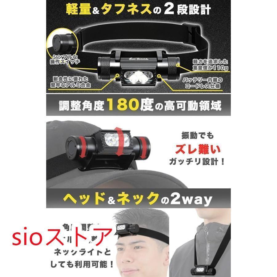 ヘッドライト 防水タフネス 釣りに最適 5段の照明 充電式 1400