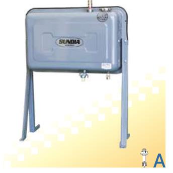 サンダイヤ KU5-095RE 壁寄りタイプ ステンレス95型灯油タンク 容積