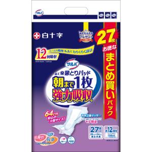 白十字 サルバあて楽パッド朝まで1枚強力吸収 12回吸収 27枚入