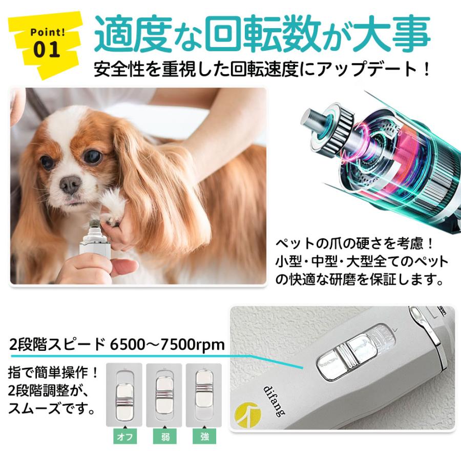 初めてでも簡単 犬爪切り電動 電動爪やすり犬 電動爪トリマー 犬爪削り 猫爪切り 犬爪切り 犬爪やすり ペット爪とぎ ペット爪やすり 犬ネイル｜himawaridifang-store｜05