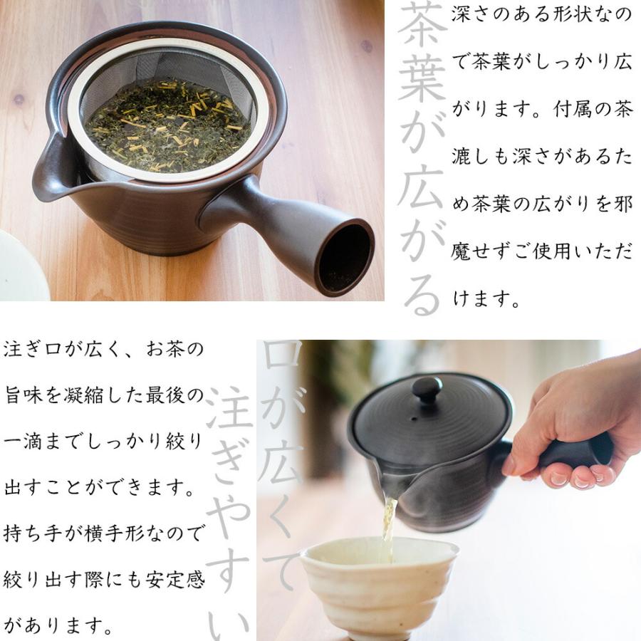 常滑焼 茶葉 広がる 急須 洗いやすい 3名 茶こし 深蒸し モダン 朱泥