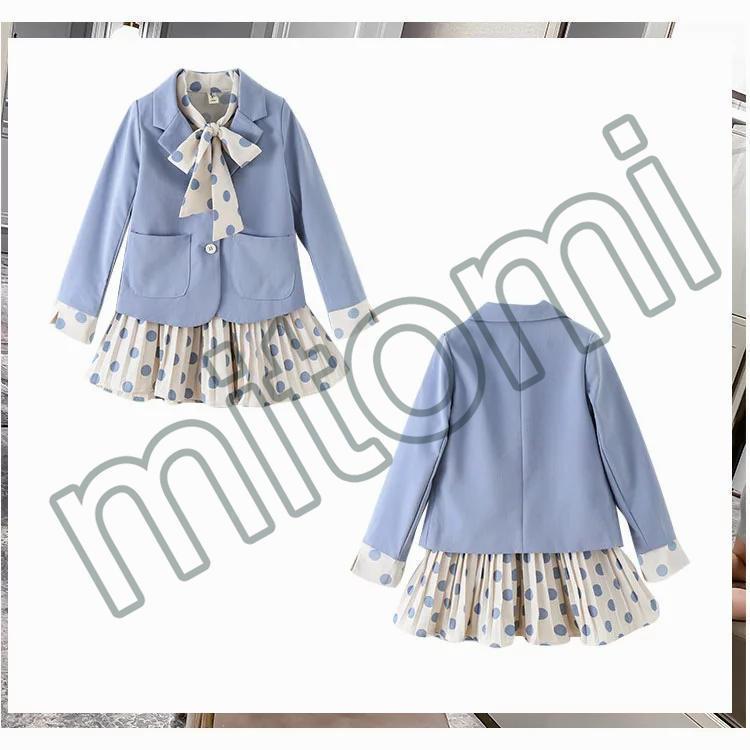 入学式スーツ 女の子 スーツ 女の子 キッズ 水玉ワンピース＆ジャケットスーツセット 子供服　女の子　スーツ　セットアップ おしゃれ 子供服 結婚式｜himawariiiii-store｜05