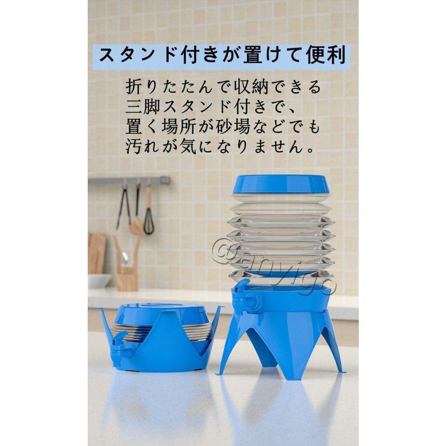 ウォータージャグ折りたたみ3.5L5.5L7.5L9.5Lレバー式蛇口取っ手付き水タンクアウトドアキャンプ防災ジャバラ蛇腹｜himawariiiii-store｜06