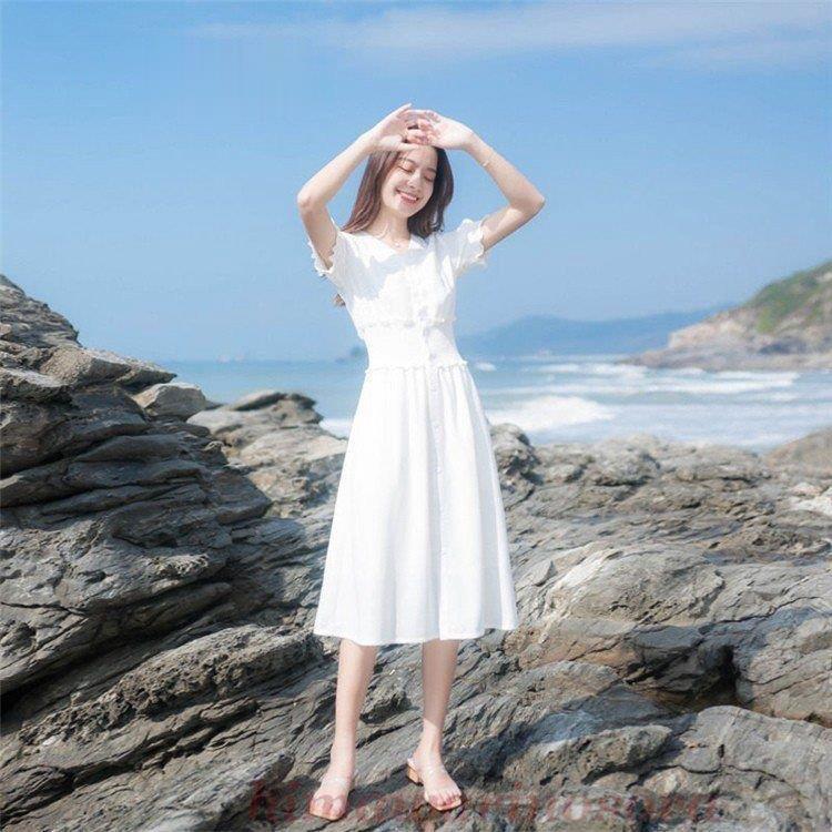 ワンピースマキシワンピース白ホワイト夏ロング丈ジレーありドレスマチュニック結婚式aラインマキシ丈海デート半袖 Y3gjjlayff レディースファッション Valleymill Com