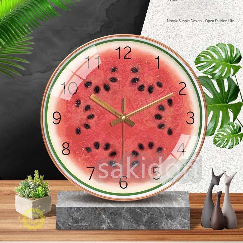 壁掛け時計 おしゃれ クロック スイカ型 新生活応援 果物柄 インテリア
