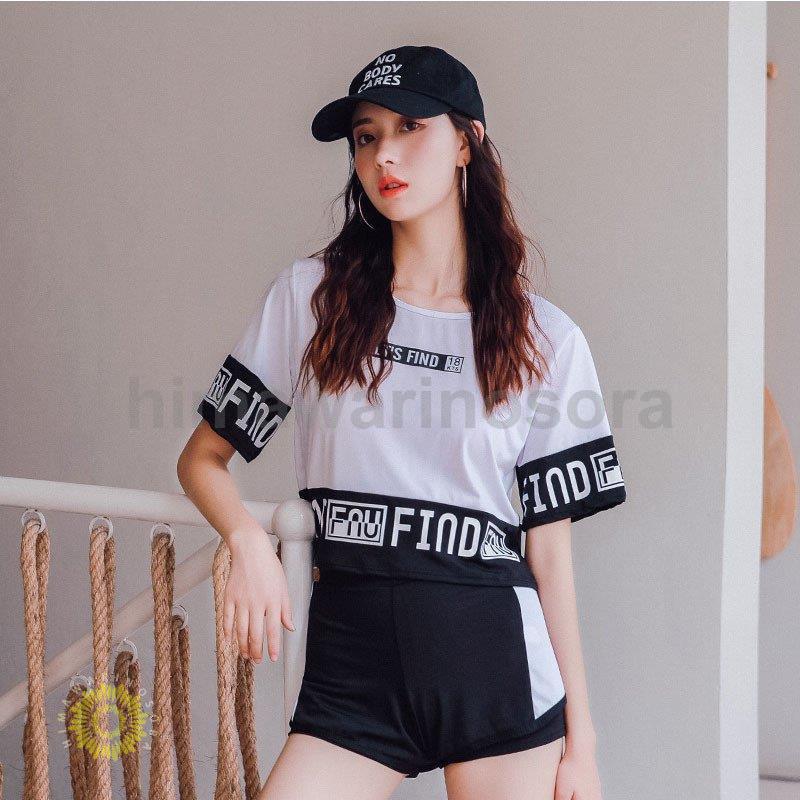レディースファッション 日本製 綿100 水着 レディース 控えめ ファッション体型カバーtシャツ 水着 中学生 高校生 10代 スポーティー 体型カバー 3点セット 学生 少女 小胸にもぴったり 夏 韓国 Axoc03dtbb Oldmcdonaldfishcamp Com