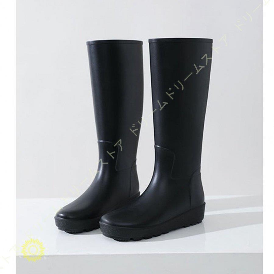 完全防水 美脚 レインブーツ レディース ロング ヒール きれいめ