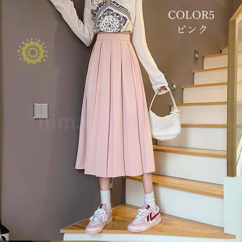 プリーツスカート 春もの マキシスカート フレアスカート ロング