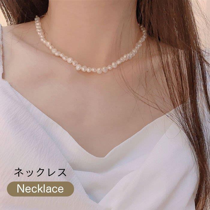 淡水パールネックレス 首飾り 天然真珠 不規則 ゴールド風 合金 淡水パールネックレス 首飾り 天然真珠 不規則 ゴールド風 合金
