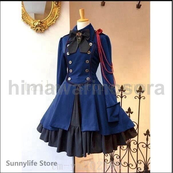 新品膝丈ワンピース軍服ロリータワンピースゴスロリドレス 新品膝丈ワンピース軍服ロリータワンピースゴスロリドレス