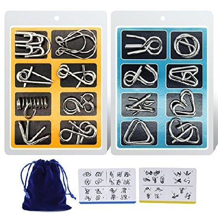 【5％OFF】 Padike IQ Toys, IQ Test Mind Game Toys Brain Teaser Metal Wire Puzzles Magi ジグソーパズル