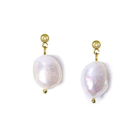 アウトレット値下げ Dokreil 純正バロックパールイヤリング 本物の養殖淡水パールドロップ 925スターリングシルバーピン 低刺激性 ファッションダングルイヤリング 日本特販 Www Superavila Com