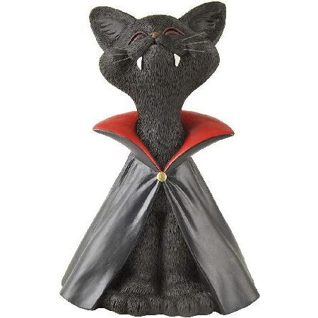 奇抜な黒猫 吸血鬼 ドラキュラフィギュア かわいい収集品 ハッピーキャットコレクション ハロウィン装飾 女性への猫愛好家ギフト かわいい猫ギフ 信頼