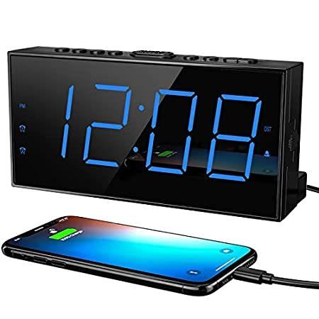国内外の人気 Clock Alarm Dual Bedrooms, for Clocks Alarm Digital with US Backup, Battery 目覚まし時計