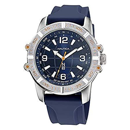印象のデザイン Men's Nautica Quartz NAPGCF01 (Model: Watch Casual 24 Blue, Strap, Silicone 腕時計