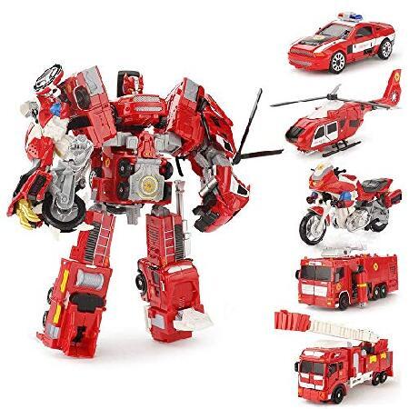 高品質 Yeibobo 5イン1 モデル 消防車 トランスフォーマー ダイキャスト おもちゃ アクションフィギュア 変身ロボット コンバイナー その他 Www Napsa Co Zm