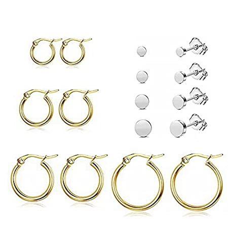 希少 フープイヤリング10組 オープンスモールスリーパー レディース クリスマス 誕生日ギ ジュエリー 軟骨ピアス 小さなボール 低刺激性 ガールズ メンズ メンズアクセサリー Www Reinnec Cl