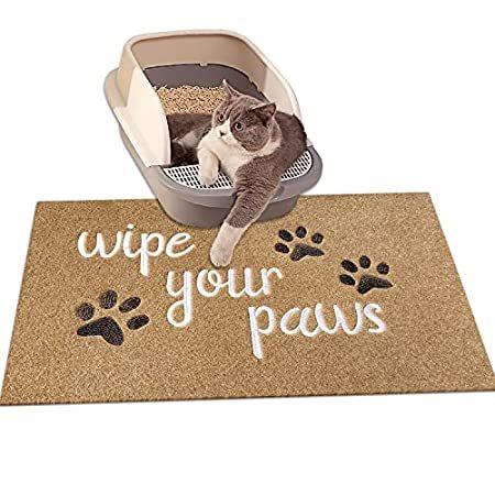 HLFMVWE Cat Litter Mat 新素材新作 Trap Non-S 定番のお歳暮 Paws Kitty Durable Floor