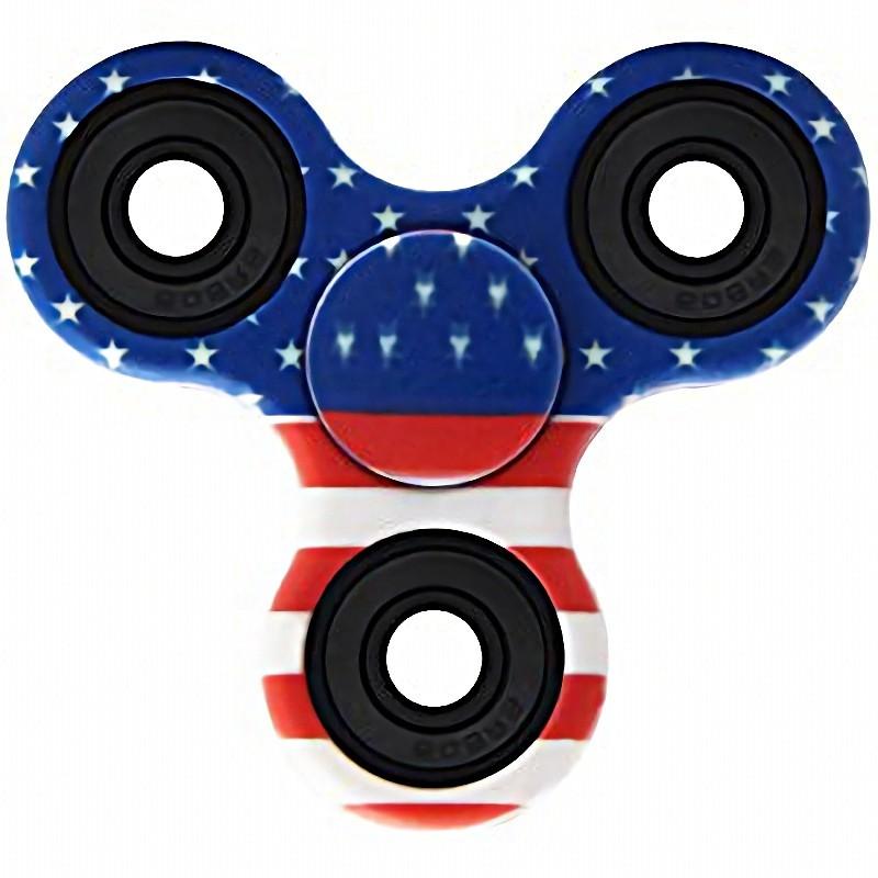 ハンドスピナー USA柄 指スピナー Hand Spinner アメリカ おもちゃ ストレス解消 玩具 集中力 眠気覚まし ゲーム JX