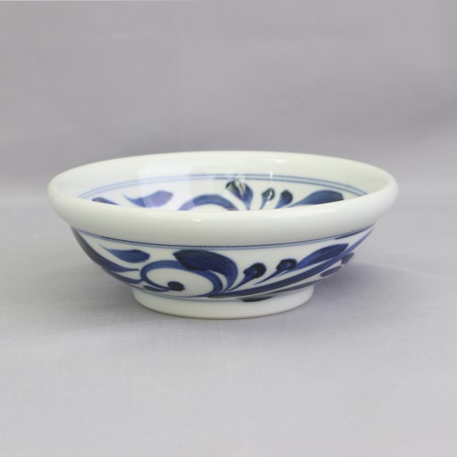 愛媛県指定無形文化財　伝統工芸品　砥部焼 千山窯 玉ぶち鉢（中）唐草　※砥部焼 11,000円以上購入で送料無料 | 