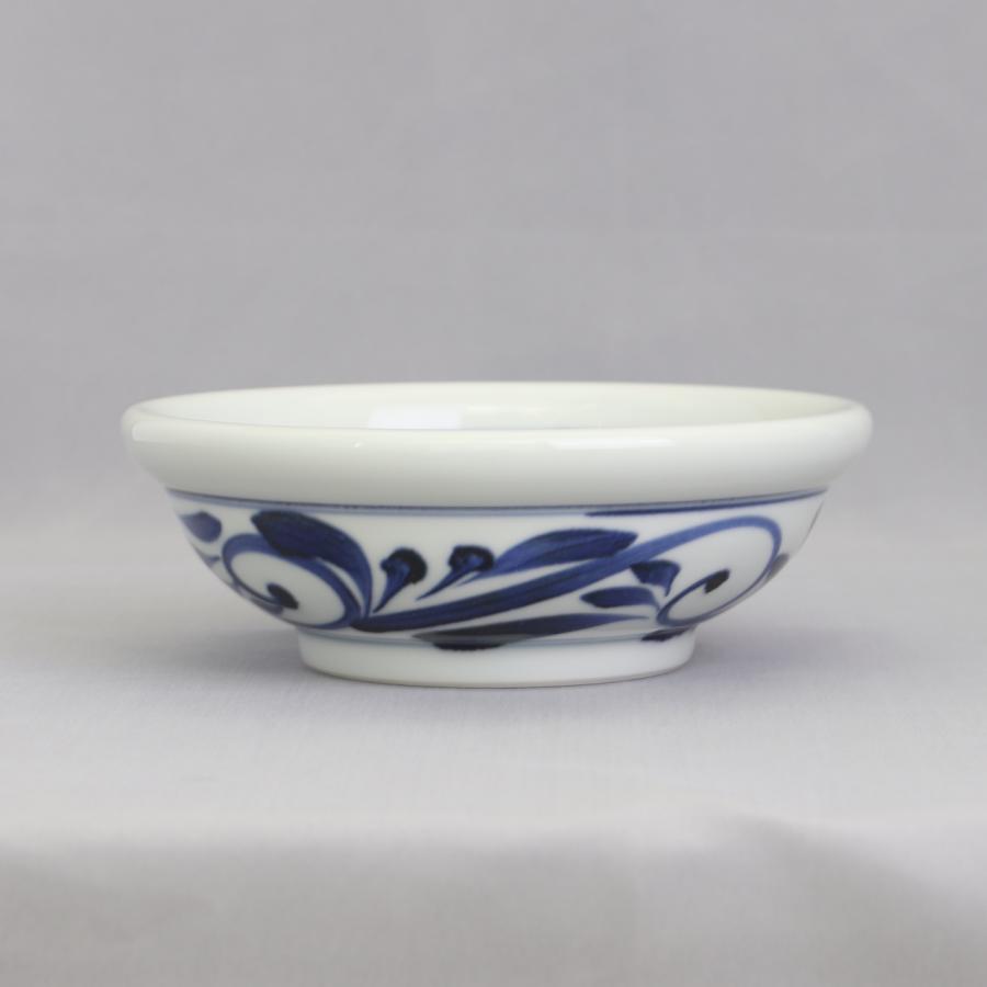 愛媛県指定無形文化財　伝統工芸品　砥部焼 千山窯 玉ぶち鉢（中）唐草　※砥部焼 11,000円以上購入で送料無料 |  | 02