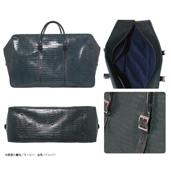 本革 ボストンバッグL アイランドワニ【名入れ☆ロゴ入れ☆全面プリントも対応】日本製の画像