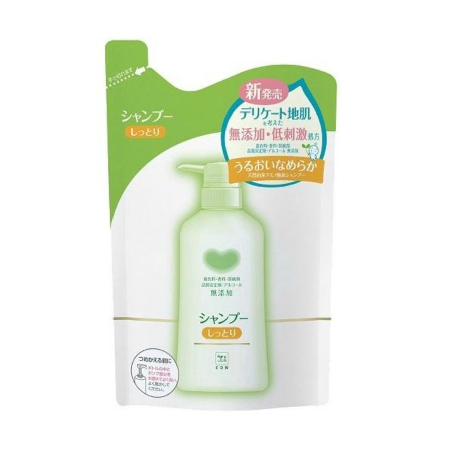 牛乳石鹸 カウブランド 無添加 シャンプー しっとり 詰替用 380ml(4901525007252)｜himejiryutsuu