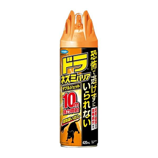 (まとめ買い×10個セット)フマキラー ドラ ネズミバリア ダブルジェット 420ml (送料無料)の画像