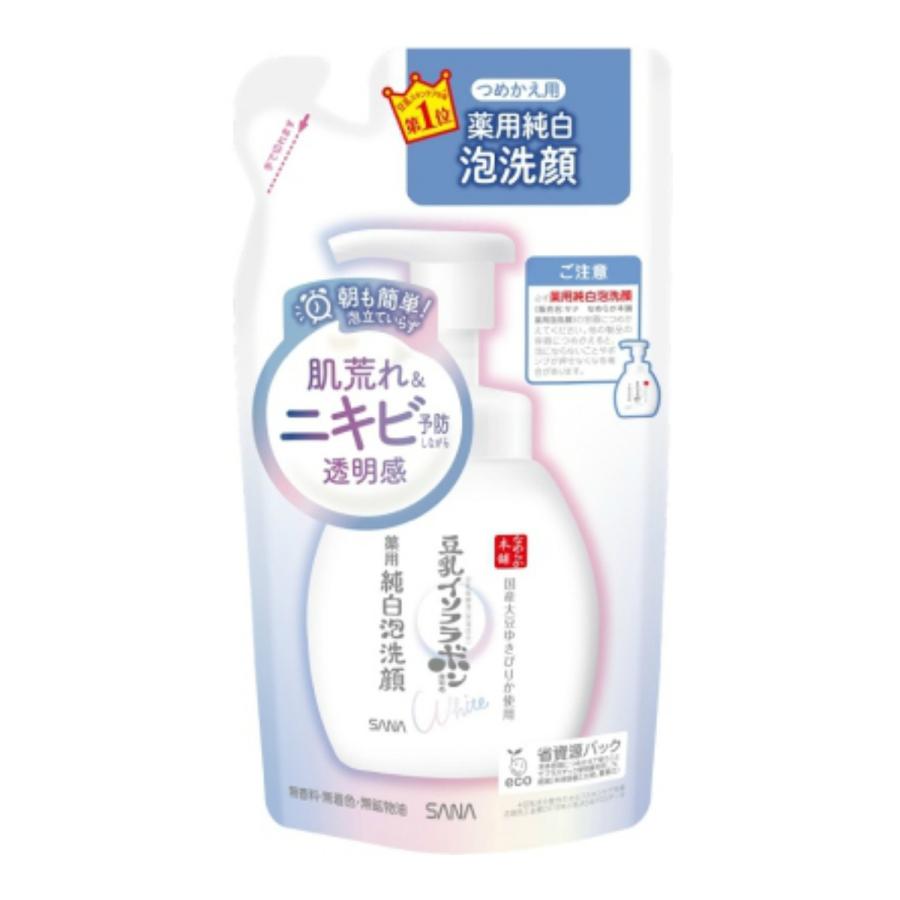 【まとめ買い×5個セット】常盤薬品 サナ なめらか本舗 豆乳イソフラボン 薬用 泡 洗顔 つめかえ用 180ml｜himejiryutsuu