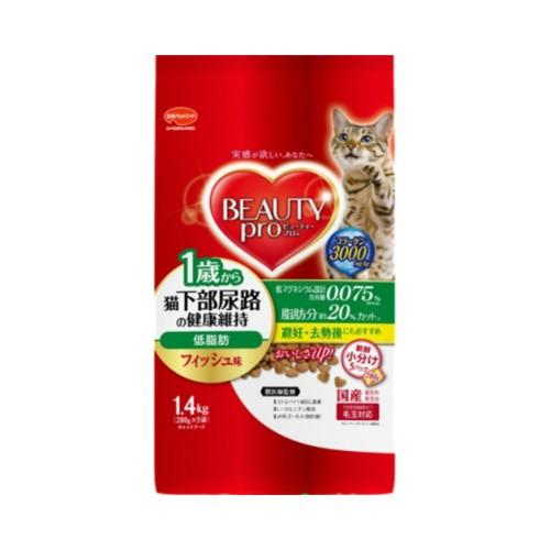 (送料無料・まとめ買い×6個セット)日本ペットフード ビューティープロ キャット 猫下部尿路の健康維持 低脂肪 1歳から(1.4kg)