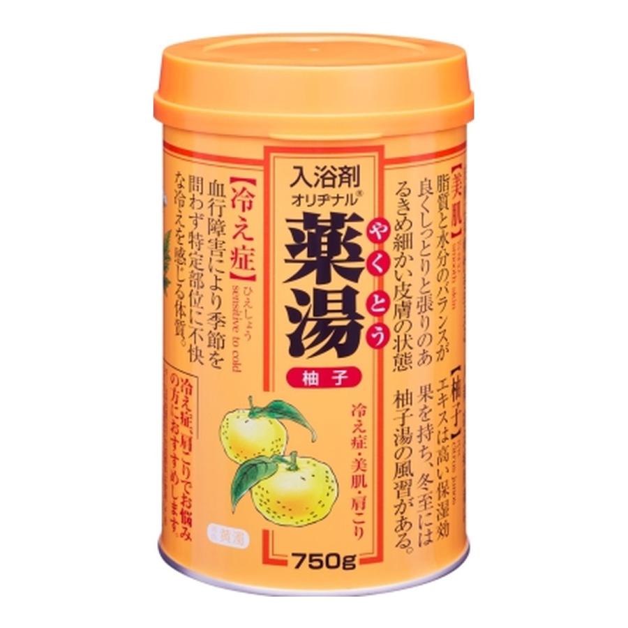 (まとめ買い×12個セット)オリヂナル 薬湯 入浴剤 柚子 750g (送料無料)_2