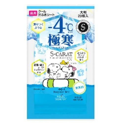 (まとめ買い×36個セット)コーセーコスメポート エスカラット 薬用 クール 汗ふきシート -4℃極寒 無香料  大判 20枚入 (送料無料)