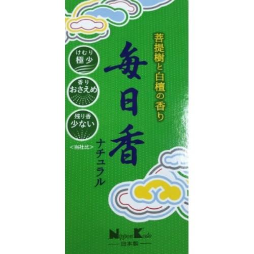 (まとめ買い×60個セット)日本香堂 毎日香 ナチュラル バラ 140g (送料無料)