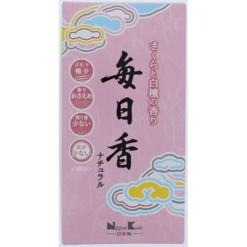 (まとめ買い×60個セット)日本香堂 毎日香 ナチュラル さくらと白檀の香り 110g (送料無料)