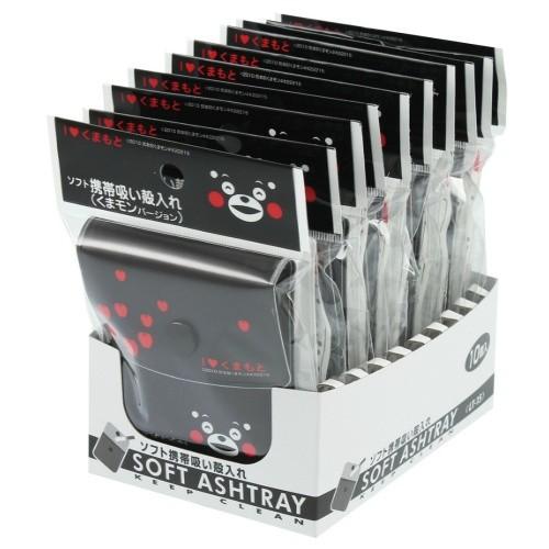 【送料無料・まとめ買い×600個セット】ライテック LT-15 ソフト携帯 吸殻入れ くまモン