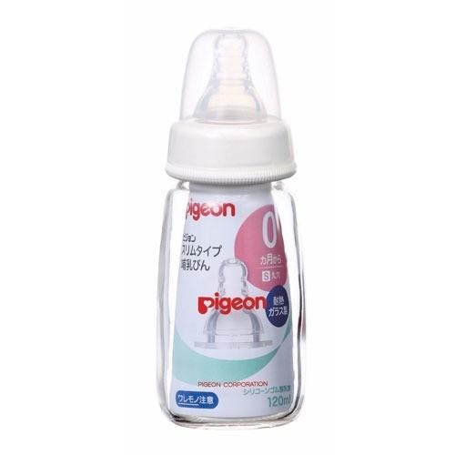 (まとめ買い×10個セット)ピジョン スリムタイプ 哺乳びん 耐熱ガラス製 120ml (送料無料)