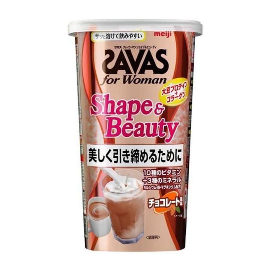 (まとめ買い×10個セット)明治 ザバス for Woman シェイプ\u0026ビューティ チョコレート風味 231g (送料無料)の画像