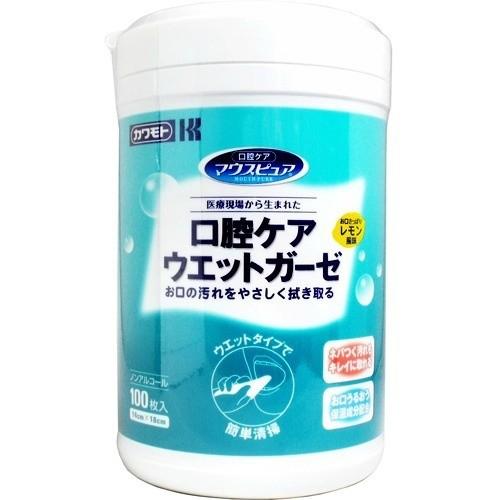 (まとめ買い×24個セット)川本産業 口腔ケア ウェットガーゼ ボトル 本体 100枚入 (送料無料)