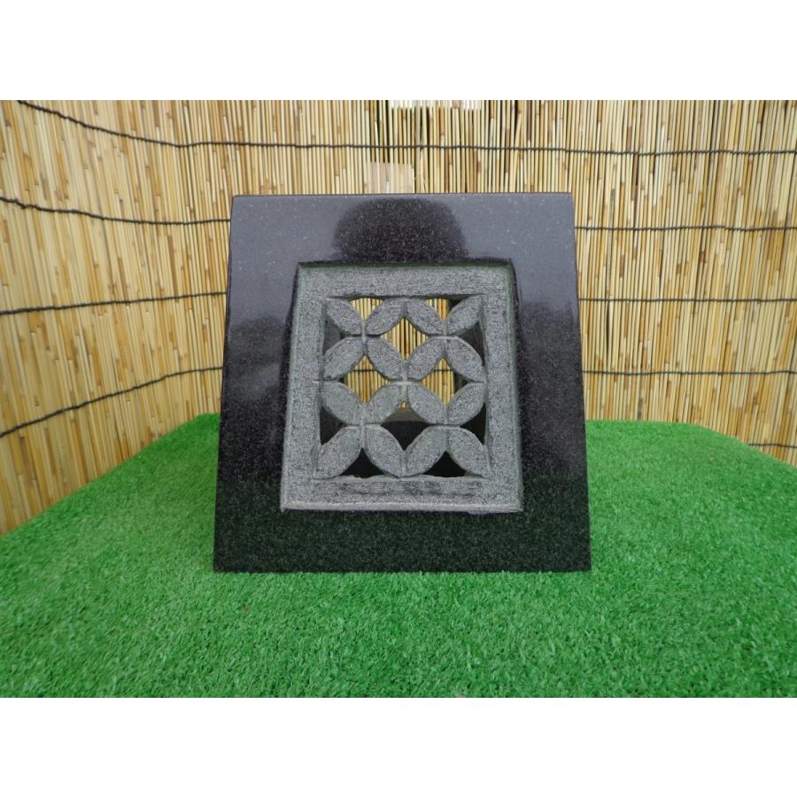 数量限定，本物保証 237 灯篭 火袋(黒御影石)