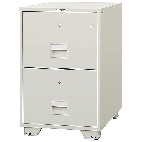金庫診断士のいる専門店- B4-2KJ 耐火キャビネット 鍵式 B4サイズ 2段「日本製」キャビネット金庫の画像