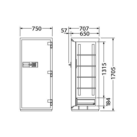 エーコー（EIKO） 金庫診断士のいる専門店- CSG-95E テンキー式 強化型