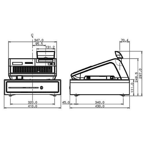 レジスター（FS-770）　色：クールブラック　２シート＋店名印字可能