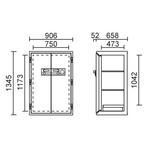 日本アイ・エス・ケイ 金庫診断士のいる専門店- KCJ33-2D ダイヤル式
