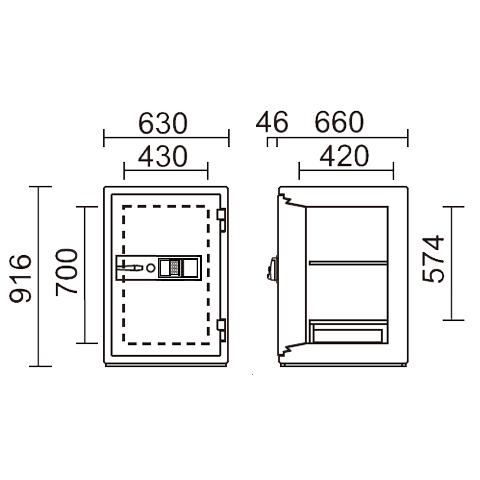 金庫診断士のいる専門店- KCJ507-2RFE ICカードロック式 強化型耐火金庫 日本製「破壊・こじ開けに強い 防犯金庫」盗難防止に固定もできる 大型金庫 業務用｜himejiya｜02